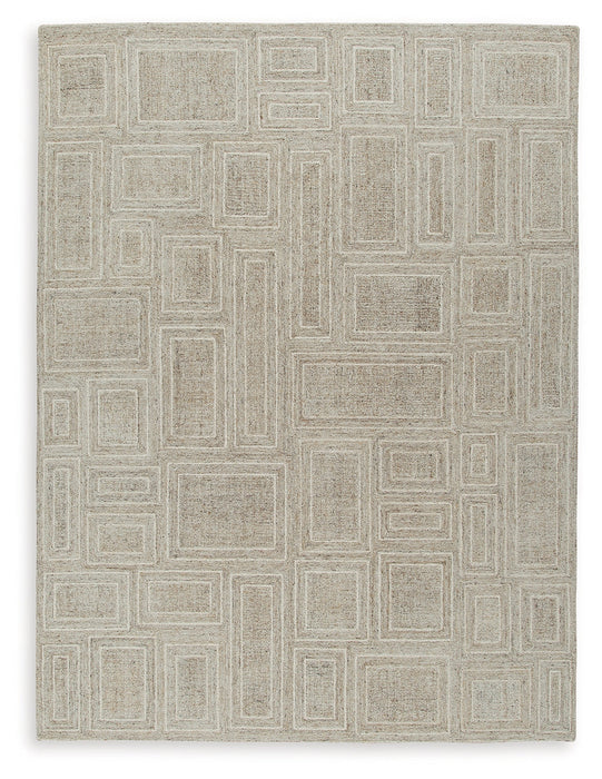 Brickburgh Gray/Ivory/Honey Large Rug - R406901