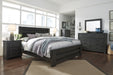 Brinxton Black Queen Panel Bed - Lara Furniture