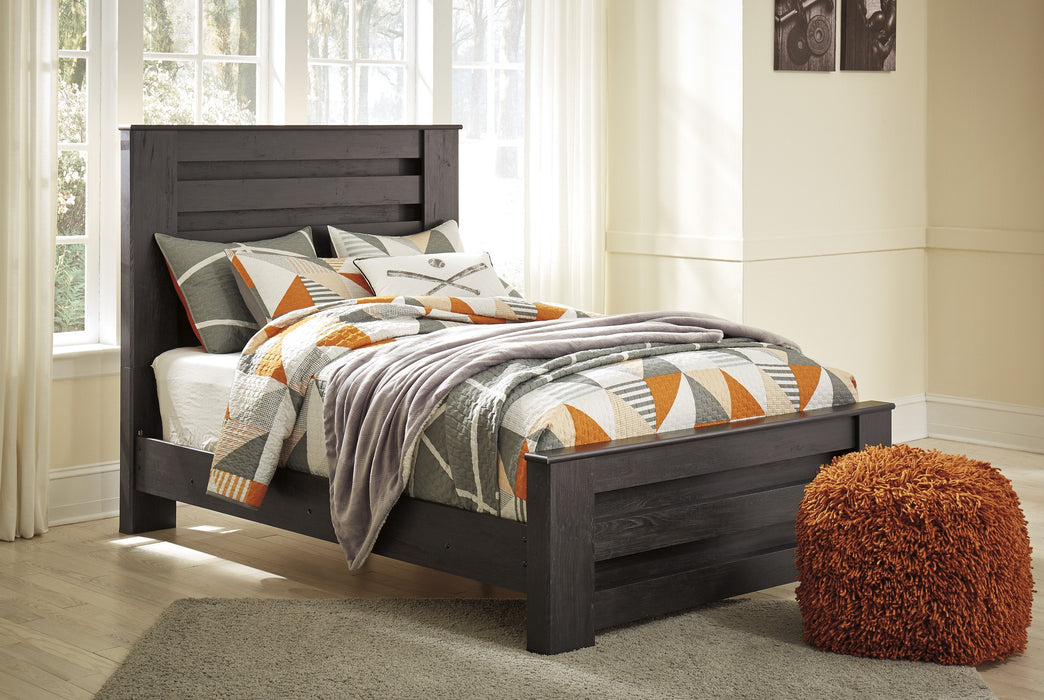 Brinxton Charcoal Full Panel Bed - Lara Furniture