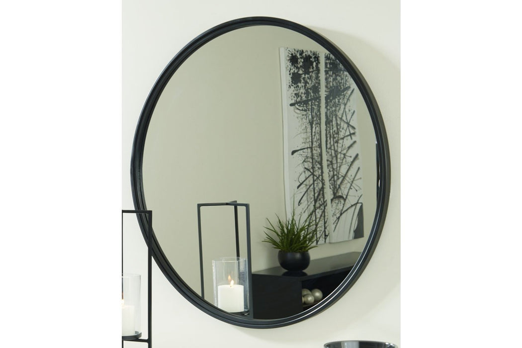 Brocky Black Accent Mirror - A8010210 - Lara Furniture