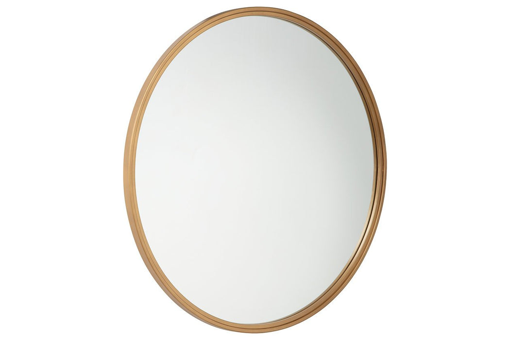 Brocky Gold Finish Accent Mirror - A8010211 - Lara Furniture