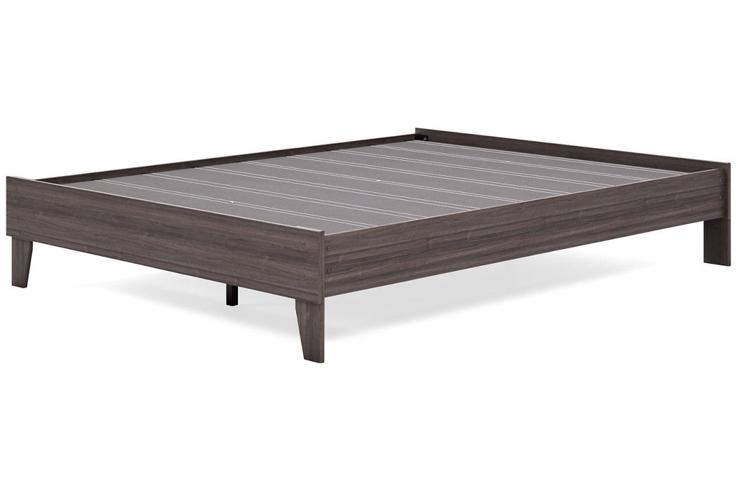 Brymont Dark Gray Queen Platform Bed - EB1011-113 - Lara Furniture