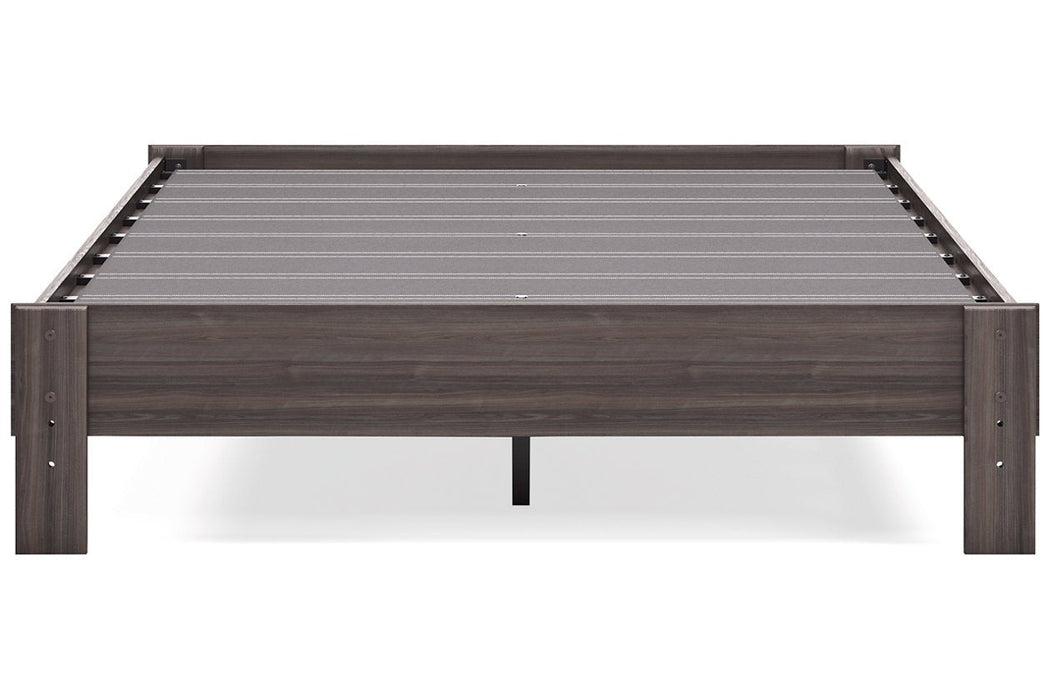 Brymont Dark Gray Queen Platform Bed - EB1011-113 - Lara Furniture