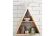 Cadel White/Natural Wall Shelf - A8010201 - Lara Furniture