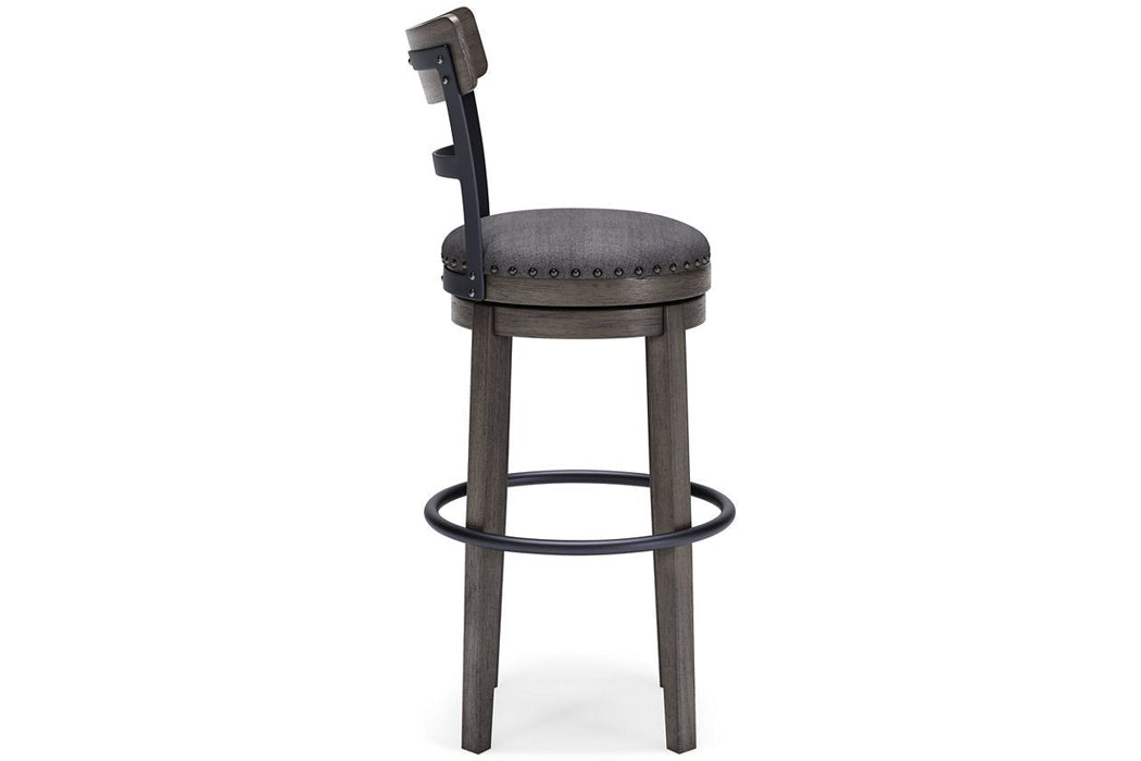 Caitbrook Gray Bar Height Bar Stool - D388-230 - Lara Furniture