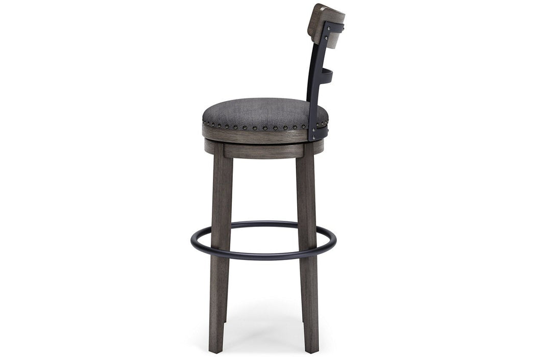 Caitbrook Gray Bar Height Bar Stool - D388-230 - Lara Furniture