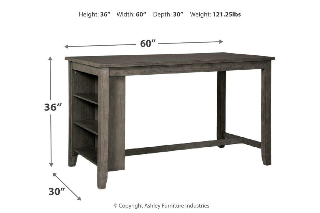 Caitbrook Gray Counter Height Dining Table - D388-13 - Lara Furniture