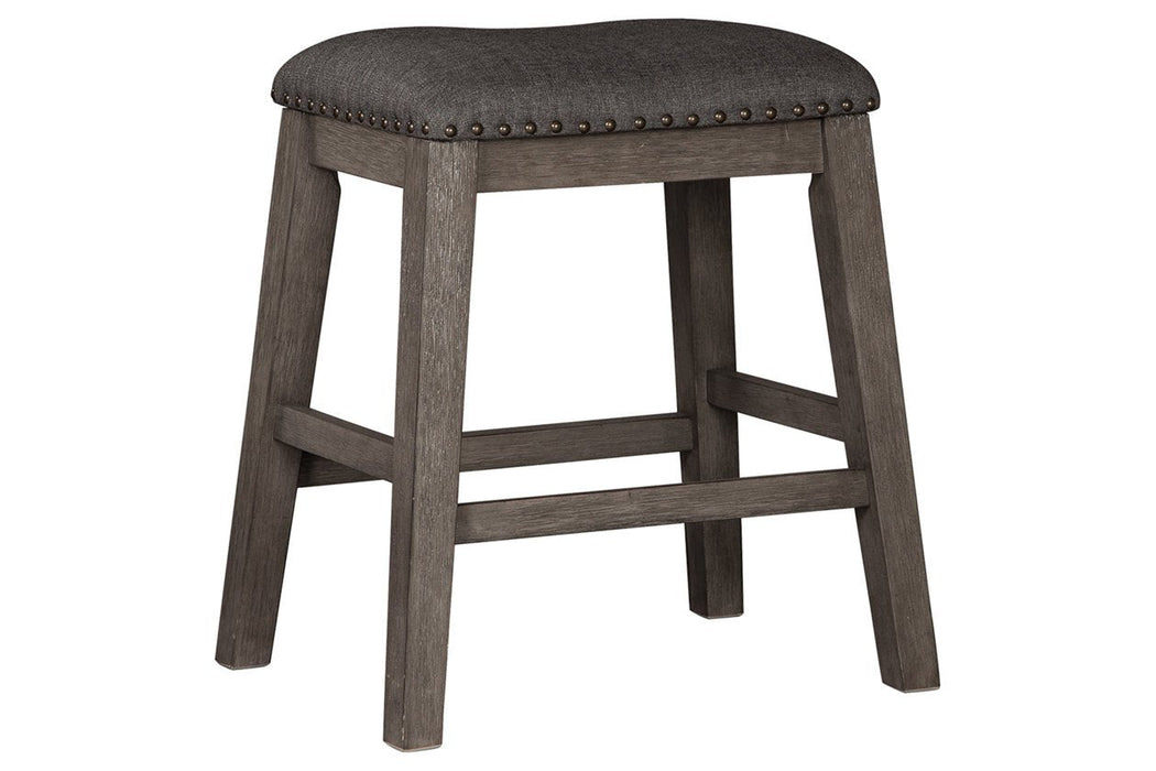 Caitbrook Gray Counter Height Upholstered Bar Stool (Set of 2) - D388-024 - Lara Furniture