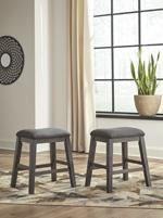 Caitbrook Gray Counter Height Upholstered Bar Stool (Set of 2) - D388-024 - Lara Furniture