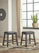 Caitbrook Gray Counter Height Upholstered Bar Stool (Set of 2) - D388-024 - Lara Furniture