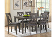 Caitbrook Gray Dining Table and Chairs (Set of 7) - D388-425 - Lara Furniture