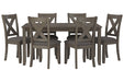 Caitbrook Gray Dining Table and Chairs (Set of 7) - D388-425 - Lara Furniture