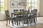 Caitbrook Gray Dining Table and Chairs (Set of 7) - D388-425 - Lara Furniture