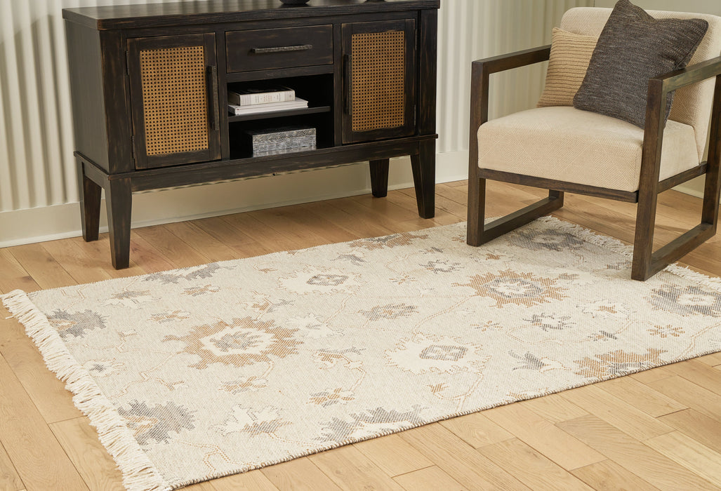 Calkin Linen/Gray/Caramel 5' x 7' Rug - R406392