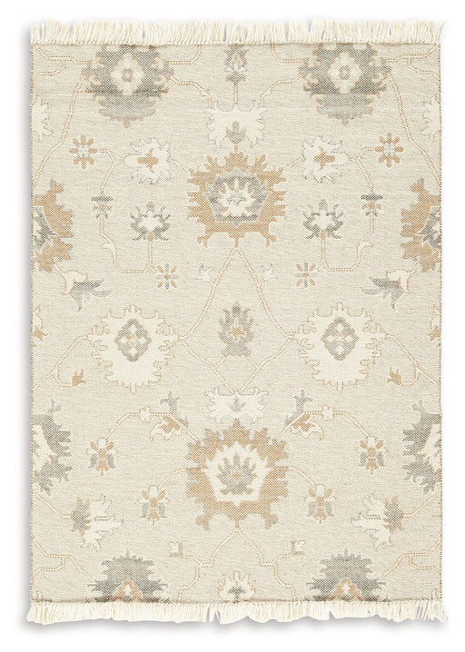 Calkin Linen/Gray/Caramel 5' x 7' Rug - R406392