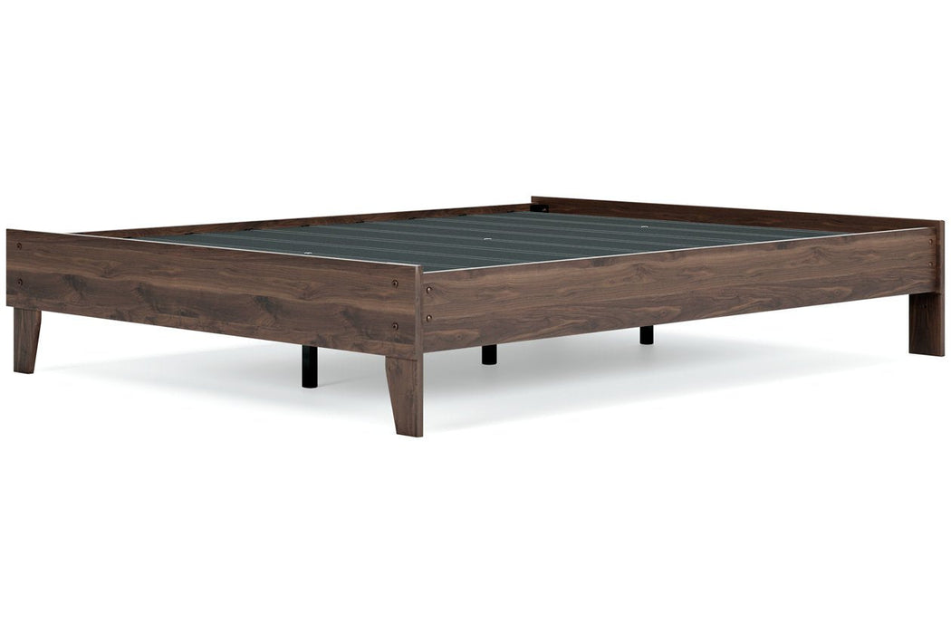 Calverson Mocha Queen Platform Bed - EB3660-113 - Lara Furniture