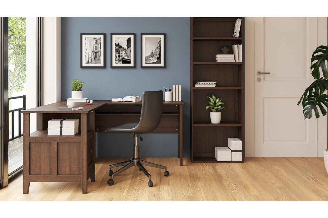 Camiburg Warm Brown 58" Home Office Desk - H283-34 - Lara Furniture