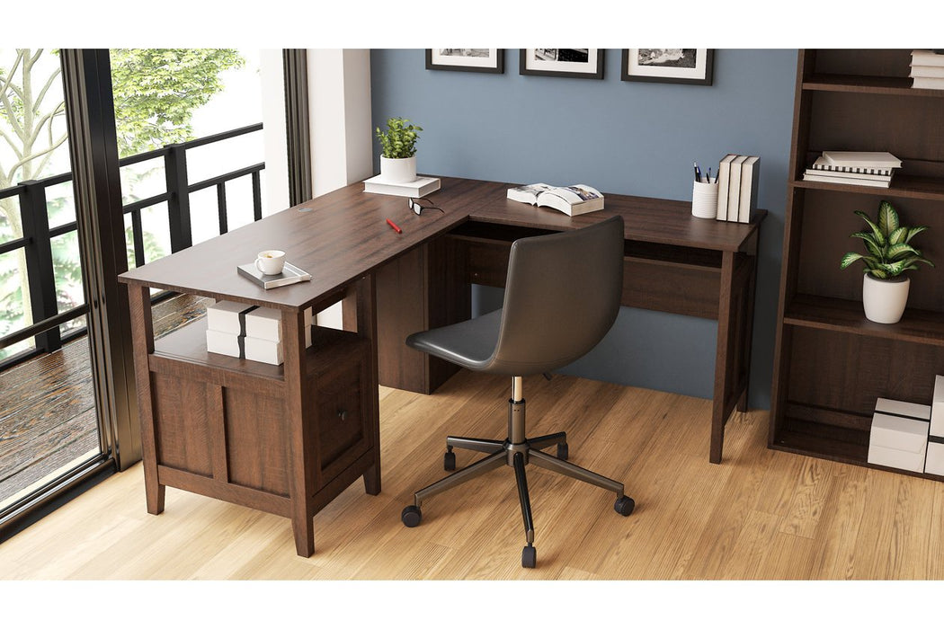 Camiburg Warm Brown 58" Home Office Desk - H283-34 - Lara Furniture