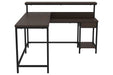 Camiburg Warm Brown Home Office L-Desk with Storage - H283-24 - Lara Furniture