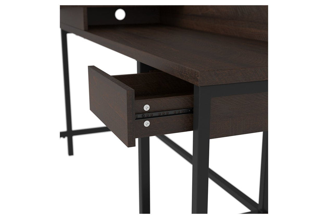 Camiburg Warm Brown Home Office L-Desk with Storage - H283-24 - Lara Furniture