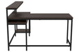 Camiburg Warm Brown Home Office L-Desk with Storage - H283-24 - Lara Furniture