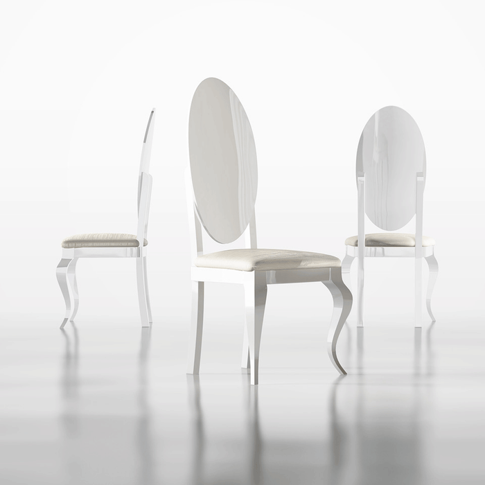 Carmen Arm And Side White Chair - i22324 - Lara Furniture