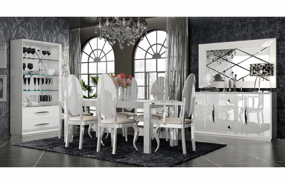 Carmen White Dining Room Set - Lara Furniture