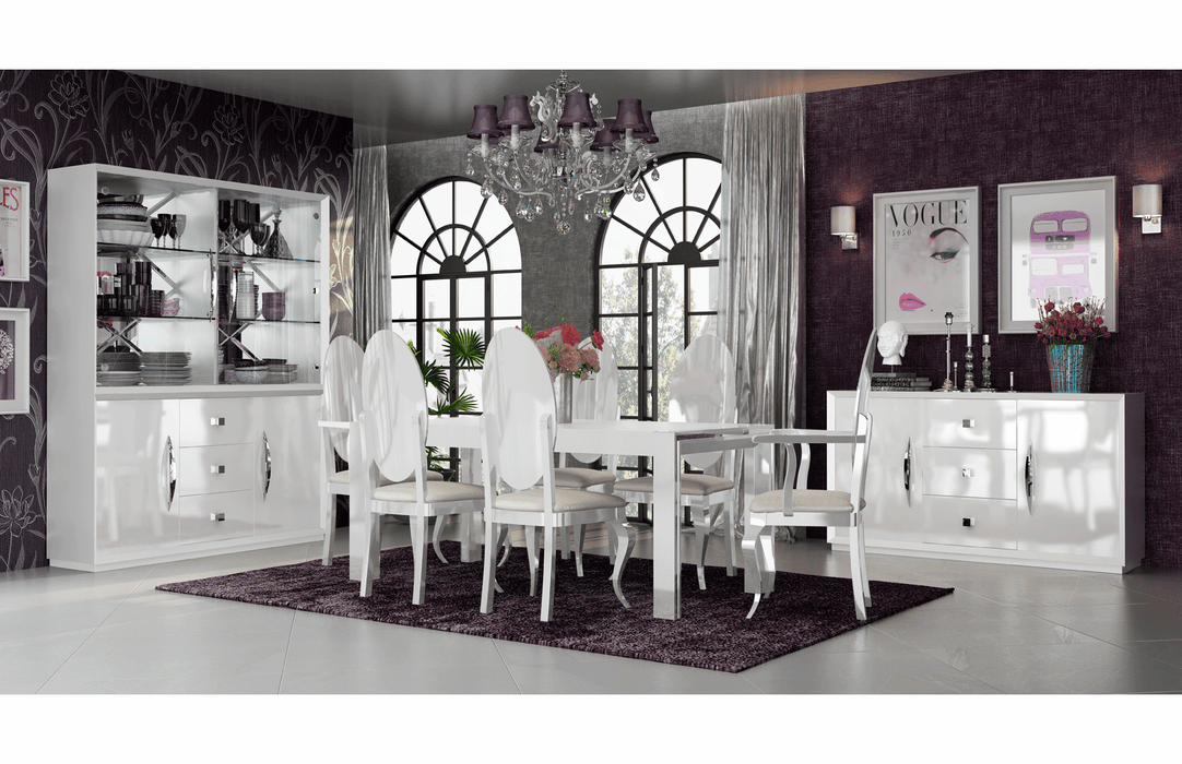 Carmen White Dining Room Set - Lara Furniture