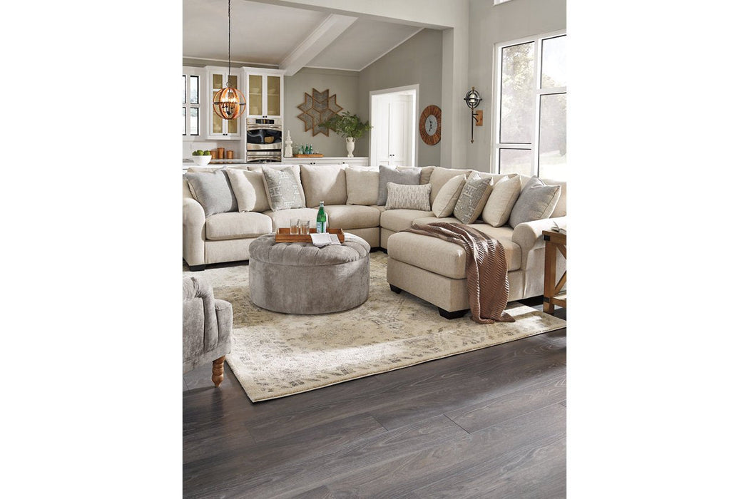 Carnaby Dove Oversized Accent Ottoman - 1240408 - Lara Furniture