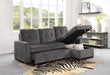 Carolina Gray Reversible Sleeper Sectional with Storage - 9402DGY*SC - Lara Furniture