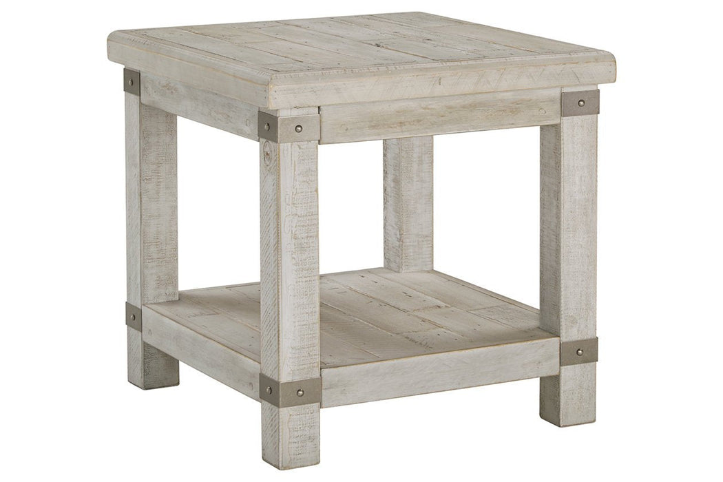 Carynhurst White Wash Gray End Table - T757-3 - Lara Furniture