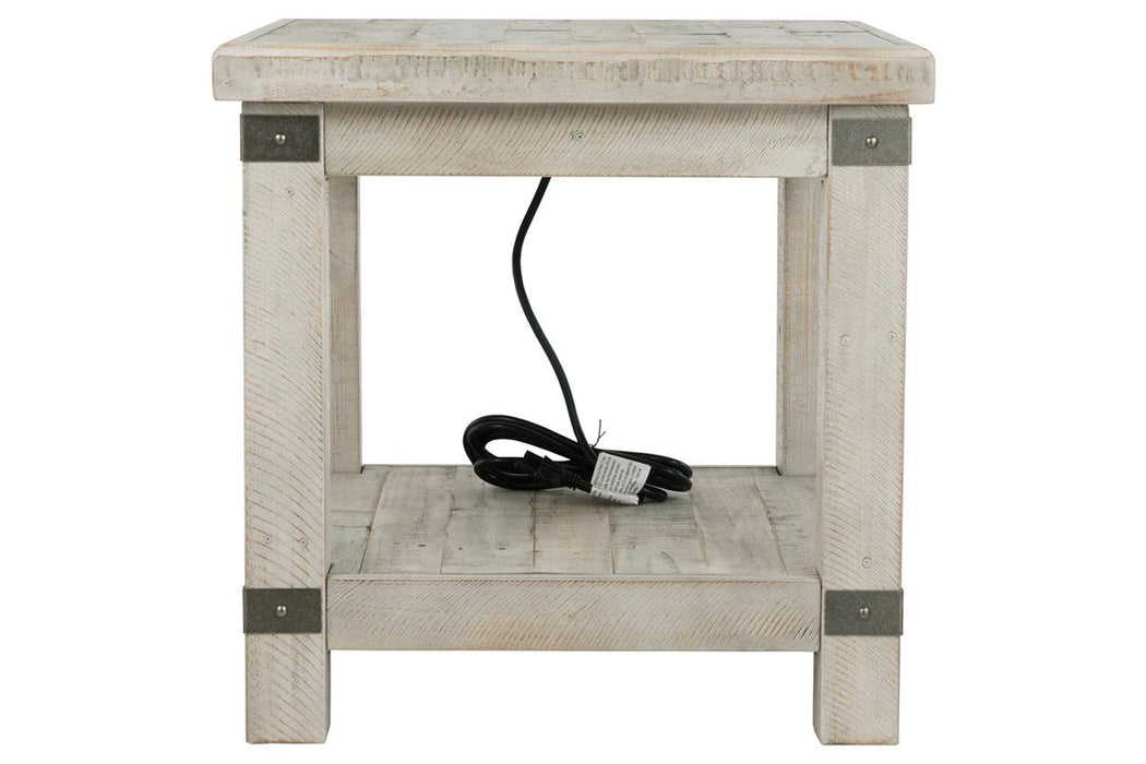 Carynhurst White Wash Gray End Table - T757-3 - Lara Furniture