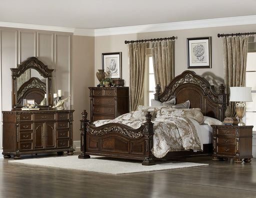 Catalonia Cherry Queen Panel Bed - 1824-1 - Lara Furniture