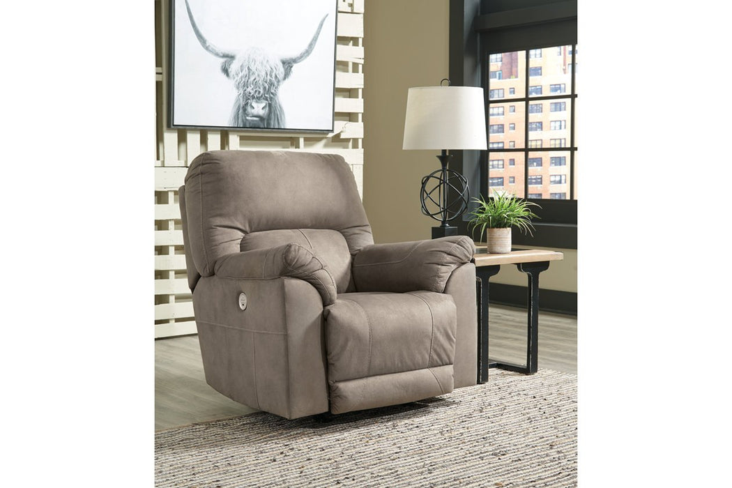 Cavalcade Slate Power Recliner - 7760198 - Lara Furniture