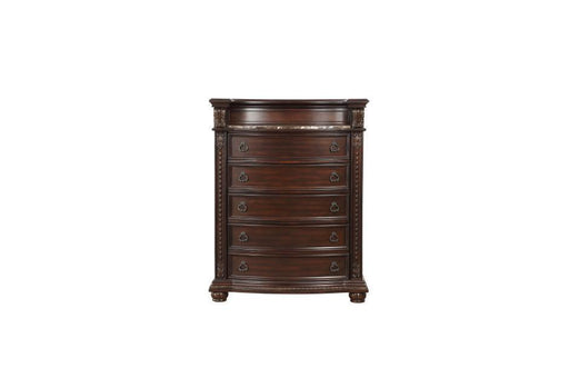 Cavalier Brown Marble Insert Chest - 1757-9 - Lara Furniture