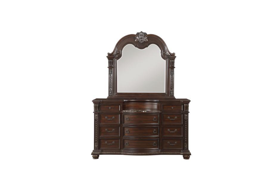 Cavalier Brown Mirror - 1757-6 - Lara Furniture