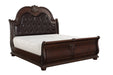 Cavalier Brown Queen Sleigh Bed - 1757-1 - Lara Furniture