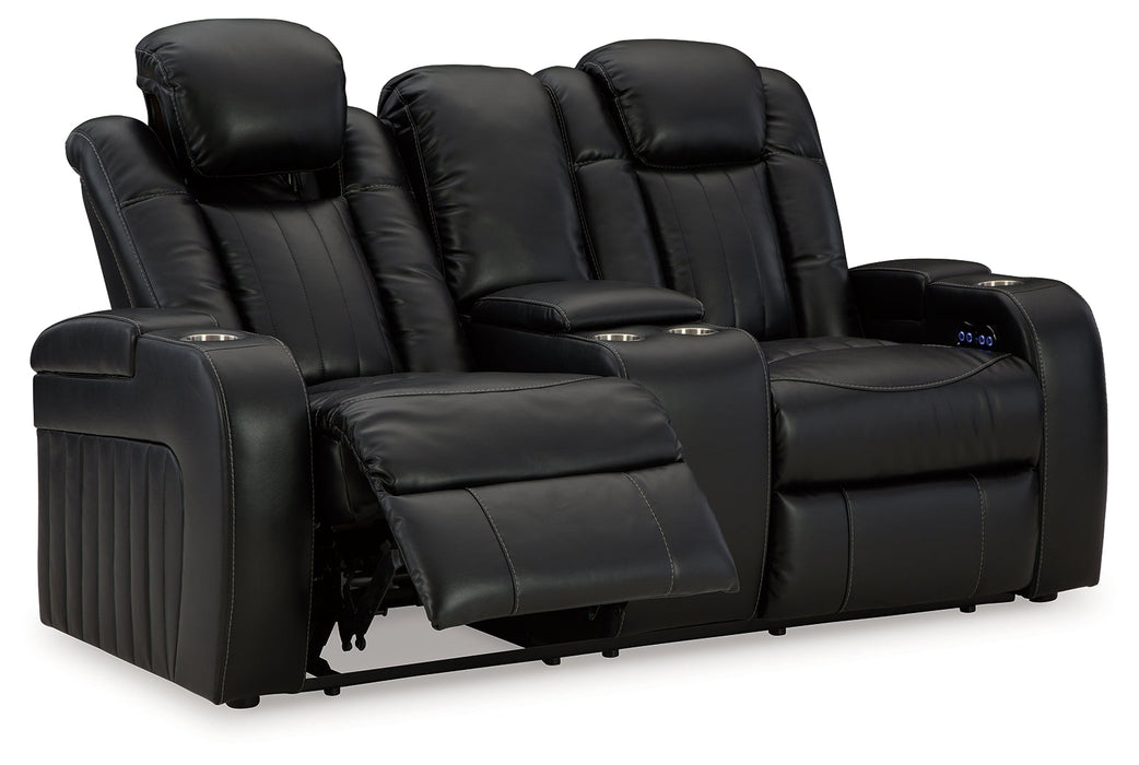 Caveman Den Power Reclining Loveseat with Console - 9070318