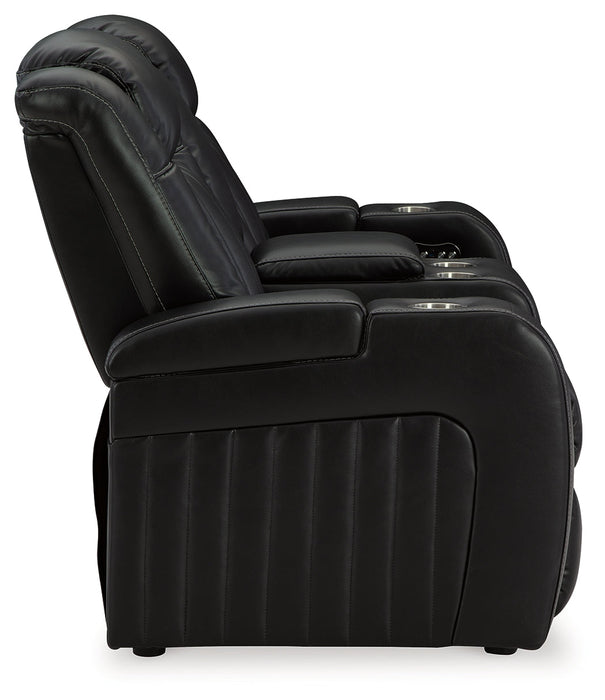 Caveman Den Power Reclining Loveseat with Console - 9070318