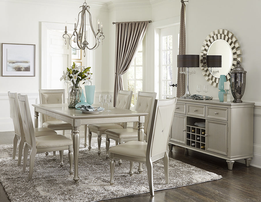 Celandine Silver Extendable Dining Room Set - Lara Furniture