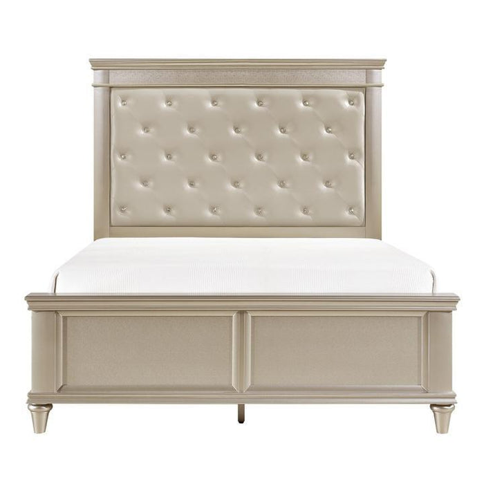 Celandine Silver King Panel Bed - 1928K-1EK - Lara Furniture