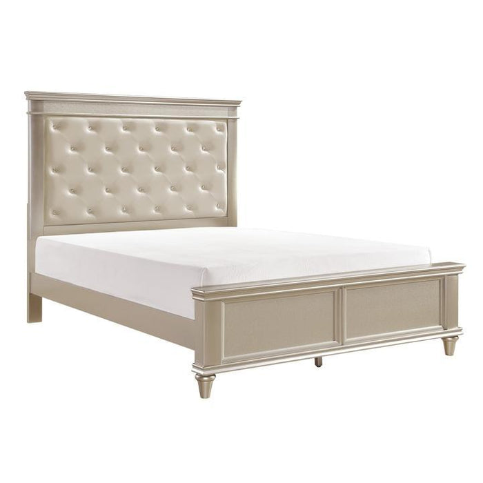 Celandine Silver King Panel Bed - 1928K-1EK - Lara Furniture