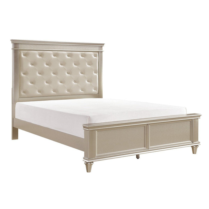 Celandine Silver Panel Bedroom Set - Lara Furniture