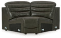 Center Line 5-Piece Sectional with Recliner in Dark Gray - PKG013235