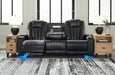 Center Point Reclining Sofa with Drop Down Table - 2400489 - Lara Furniture