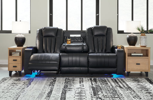 Center Point Reclining Sofa with Drop Down Table - 2400489 - Lara Furniture