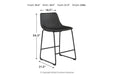 Centiar Black Counter Height Bar Stool - D372-624 - Lara Furniture