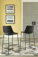 Centiar Black Pub Height Bar Stool - D372-630 - Lara Furniture