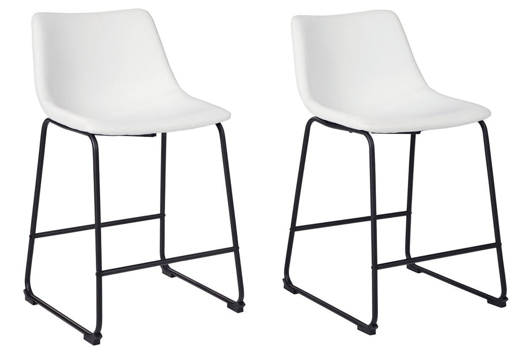 Centiar White Counter Height Bar Stool - D372-724 - Lara Furniture