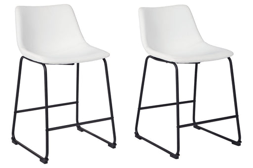 Centiar White Counter Height Bar Stool - D372-724 - Lara Furniture